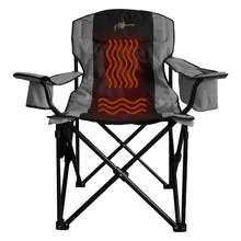 Load image into Gallery viewer, Heated Camping Chair - Outdoor Folding Lawn or Chair Gray